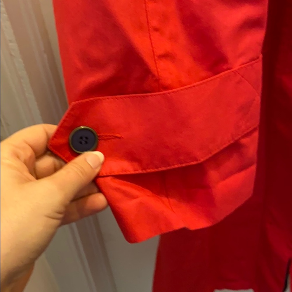 Vintage Red London Fog Light Trench Coat - Picture 3 of 4